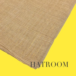Sinamay Fabric Natural&Gold Lurex for Millinery - 1 meter x90cm