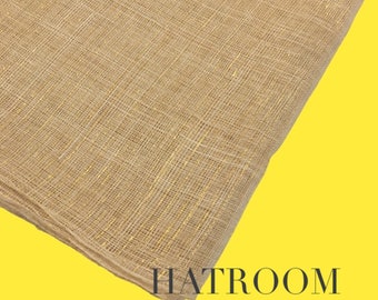 Sinamay Fabric Natural&Gold Lurex for Millinery - 1 meter x90cm