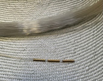 Set of 3m Transparent Hat Brim Wire & 3 Connectors for Millinery