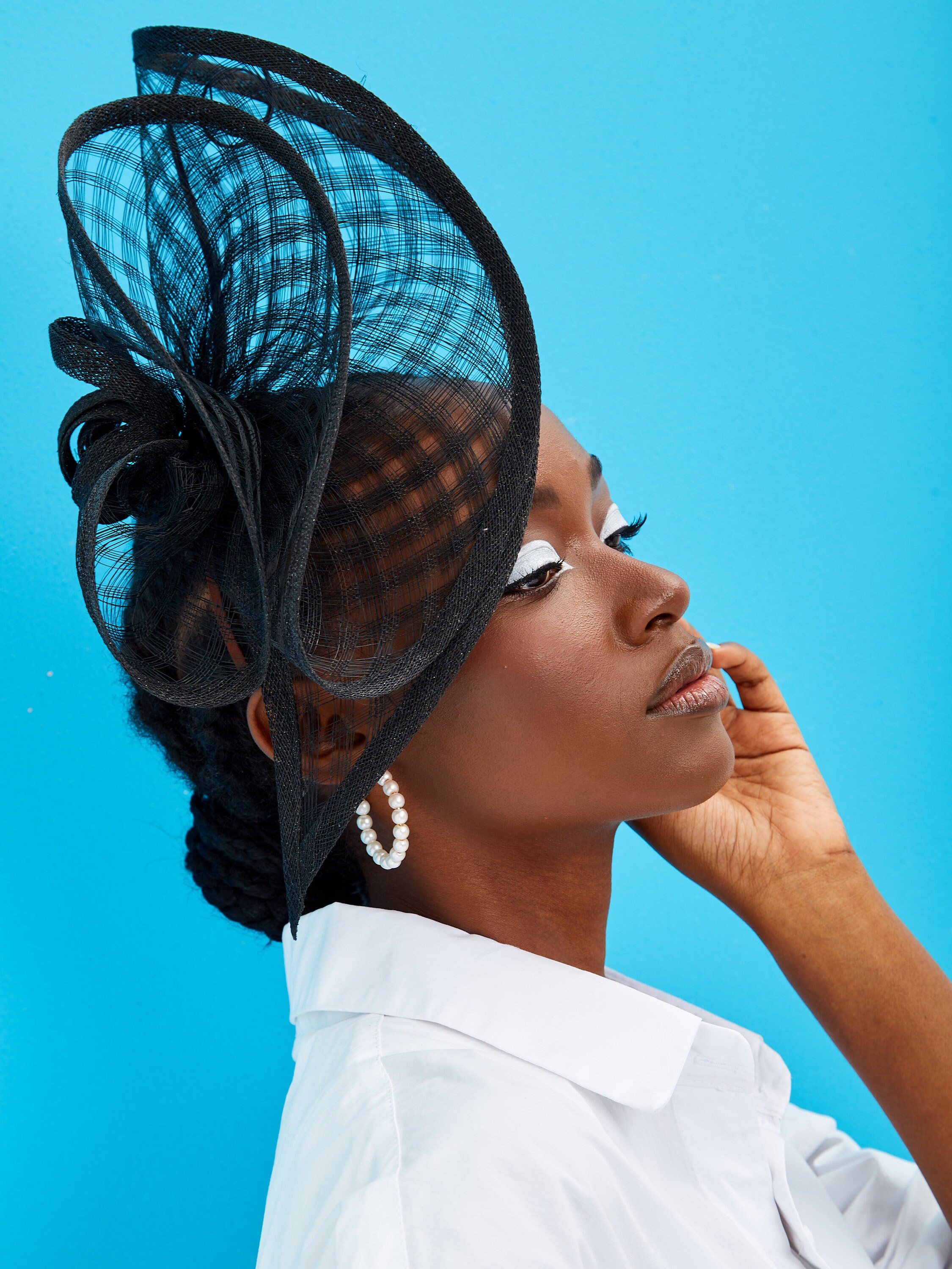 Black Kentucky Derby Fascinator Hat Tea Party Wedding  display picture 2