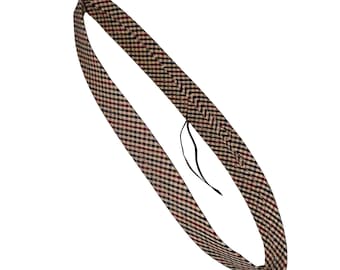 Handmade Checkered Cotton Hat Sweatband – Adjustable Comfort Fit