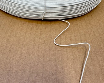 16 Gauge Cotton Covered Millinery Wire - Extra Firm White 30 Yard Roll For Hat Making & Crafts