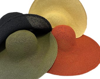Vintage Giant Straw Hat Bodies Twisted Paper for Millinery and Hat Making