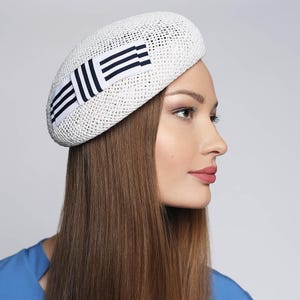 Straw Beret Marine Style Stylish Sun Beach Hat