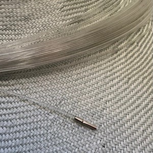 Set of 1m Transparent Hat Brim Wire & Connector for Millinery