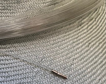 Set of 1m Transparent Hat Brim Wire & Connector for Millinery