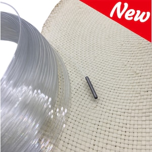 Set of 1m Transparent Hat Brim Wire & Connector for Millinery