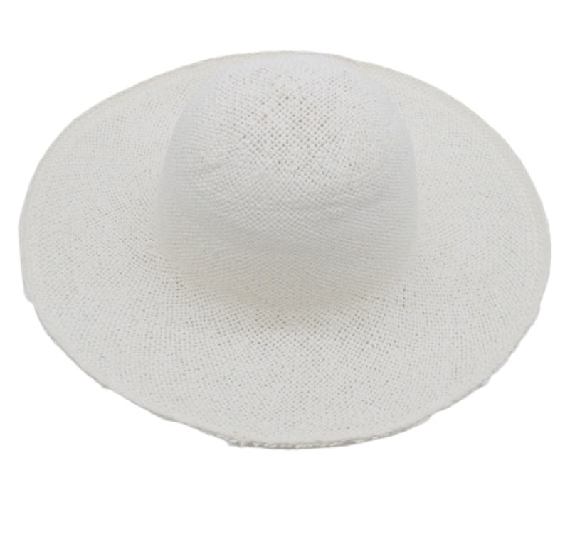 white straw capeline