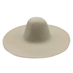 Set of 3 200 g Wool Felt Capeline Hat Bodies for Millinery image 4