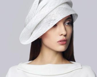 Cloche Hat Handmade Sinamay Modern Derby Church Headwear