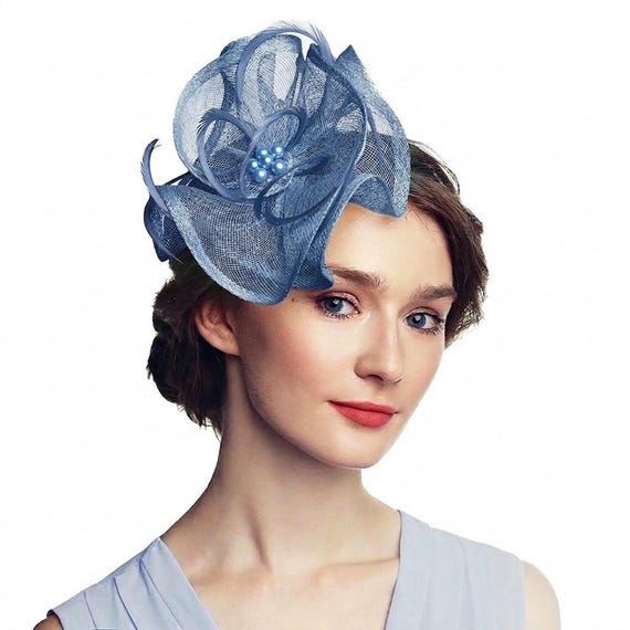 Stylish Blue Fascinator Headband Derby Wedding Tea Party Hat  display picture 3