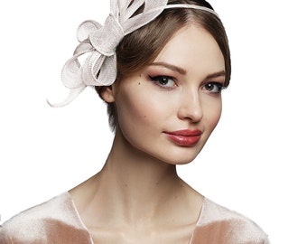 Schleife Fascinator für Frauen Cocktail Hochzeit Tea Party Kirche Hut