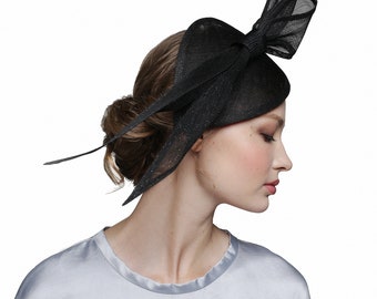 Black Fascinator Hat Derby Wedding Tea Party Headwear