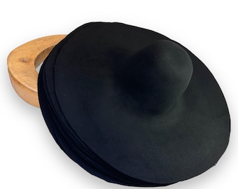 Set of 6 Wool Felt Hat Bodies: Heavy Weight 200g Capelines for Millinery Making