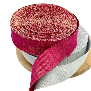 1 inch Lurex Grosgrain Ribbon for Hat Making and Millinery - 1yard (0,914 m)