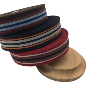 40 mm Grosgrain Ribbon Multicolored Stripe Millinery - 1yard(0,914 m)