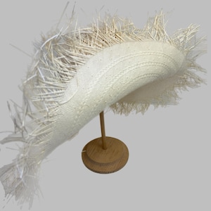 Vintage Fine Panama Paper Capeline Hat Bodies Fringe for Millinery