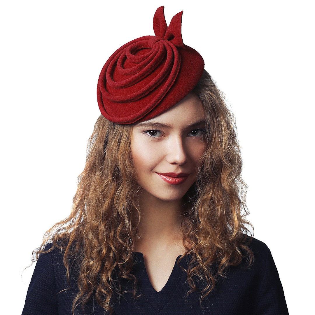Fascinator Hat Fur Felt Elegant Fall Winter Headwear - Etsy