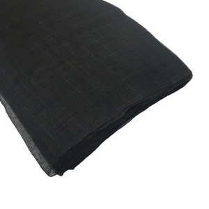 Sinamay Fabric for Millinery Black Not Stiffened Hand-Weave - 1 Meter X 90cm