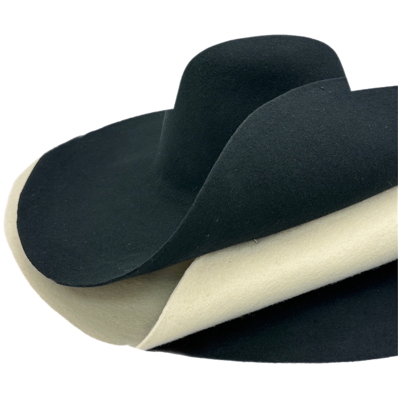 Set of 3 200 g Wool Felt Capeline Hat Bodies for Millinery Set of 3 (2BL+ Wh)