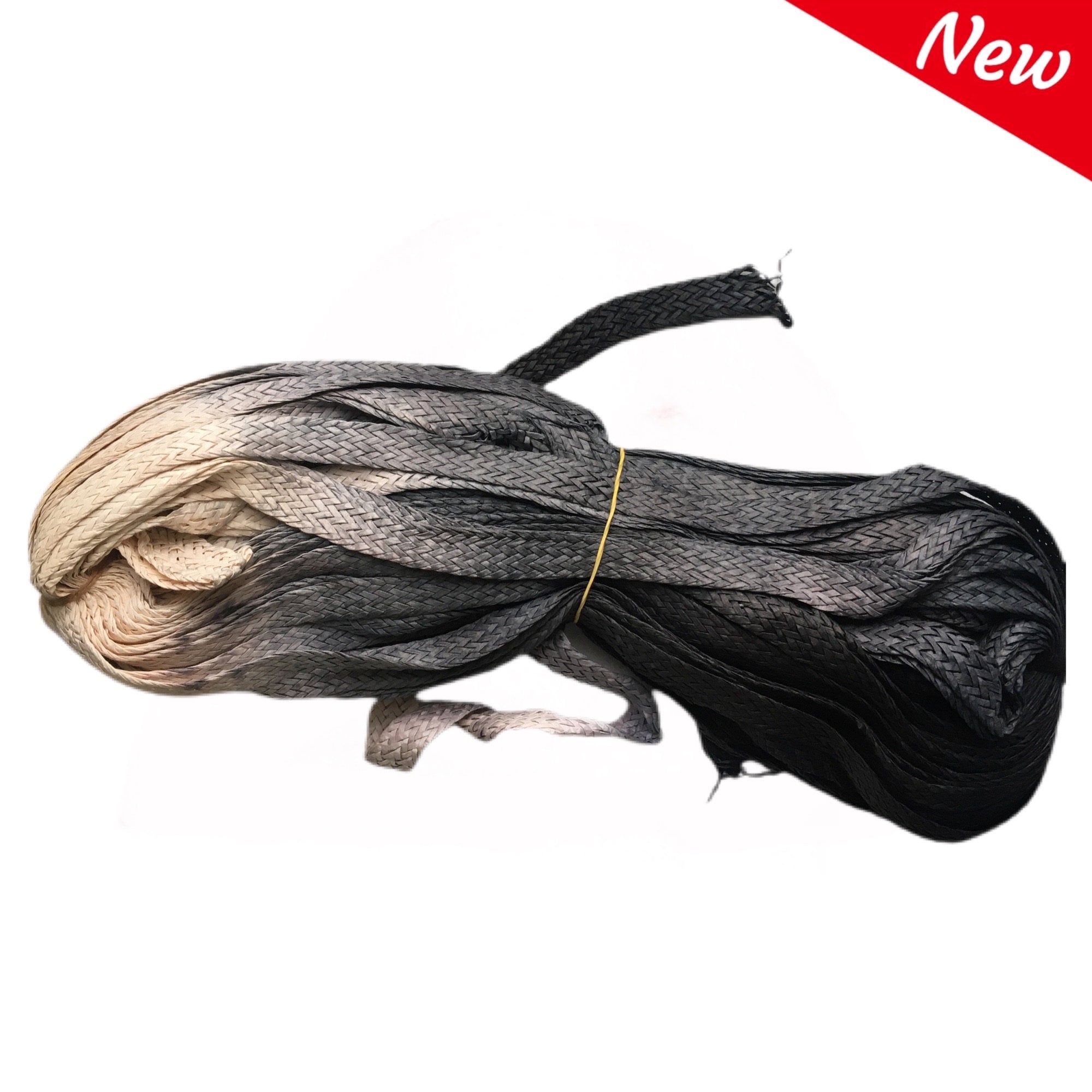 16mm Paper Straw Braid: Black & White Degrade Millinery Hat  display picture 2