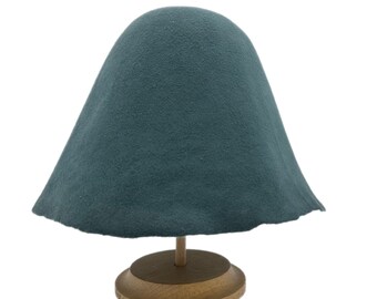 Cappello Cloche In Feltro 100% Lana &ndash; Stampa Leopardo, Base Blocco B088, Regolabile