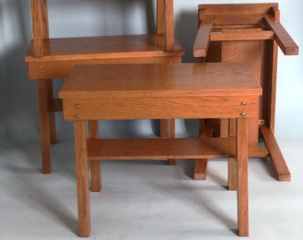 Vintage robust pall eller sidobord 1980-talet