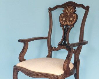 Victorian Mahogany Chippendale Revival Armchair Late 19th Century