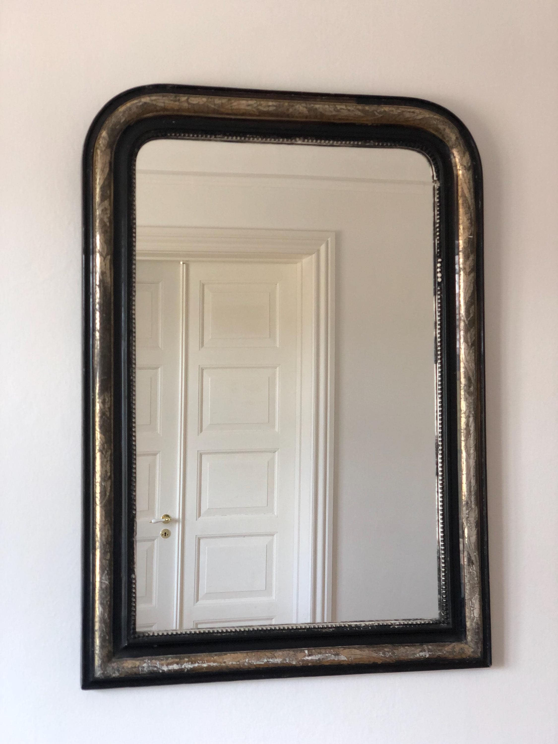 フランス製ルイ・フィリップ作 銀メッキ 金箔張り 大型アンティーク