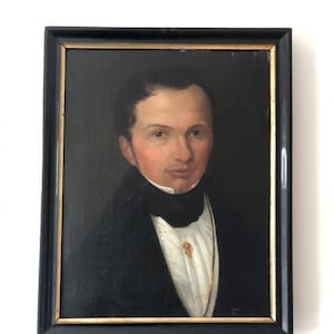 Antique 19th Century Portrait Painting of A Elite Dutch Gentleman