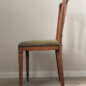 A Pair of Antique Elm Wood Louis XVI Chair 1780 zdjęcie 7