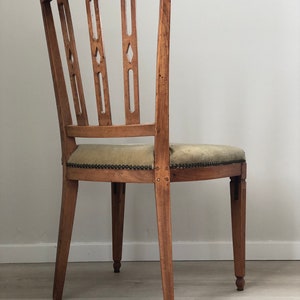 A Pair of Antique Elm Wood Louis XVI Chair 1780 zdjęcie 3