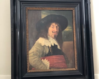 Late 19th Century Oil Painting of a Noble Man from the Dutch Golden Age Era