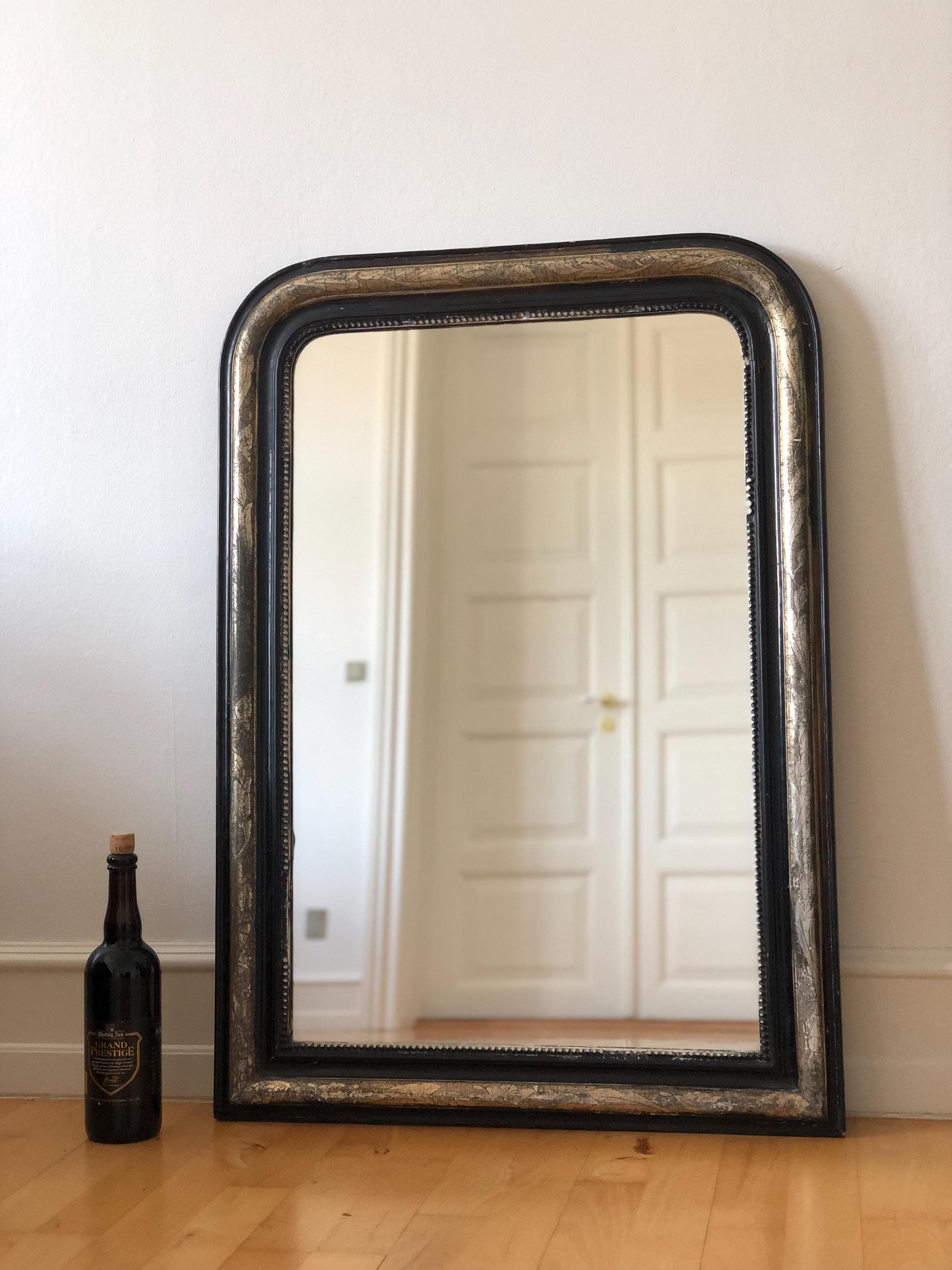 フランス製ルイ・フィリップ作 銀メッキ 金箔張り 大型アンティーク