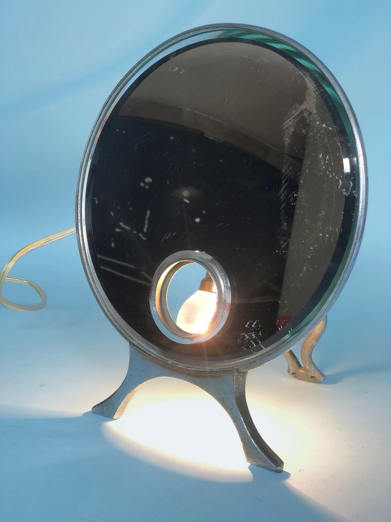 1930s Illuminated Shaving Mirror By Harcourts Of London image 5