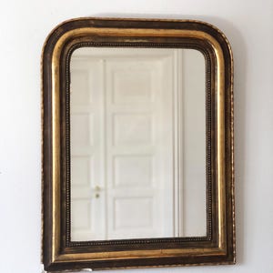 Large Antique French Louis Philippe Giltwood Mirror – Late 19th Century