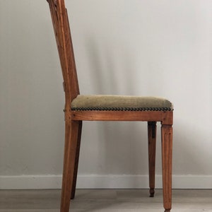 A Pair of Antique Elm Wood Louis XVI Chair 1780 zdjęcie 4