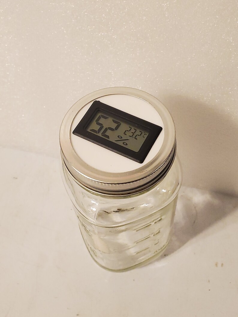 Mason Jar Lid Seal with INCLUDED BuiltIn Hygrometer for Herb Etsy