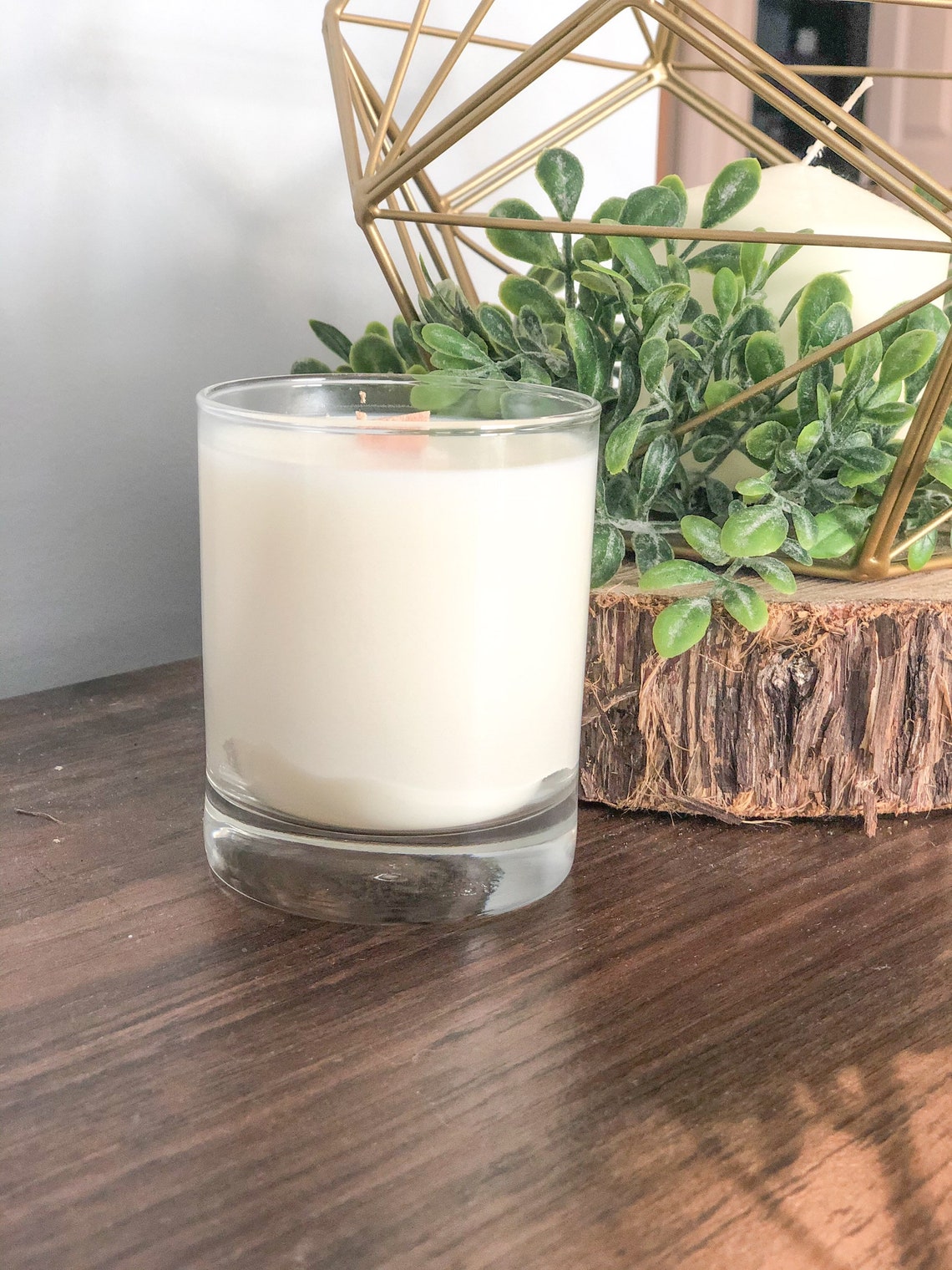 Essential oils soy candles with wooden wicks Etsy