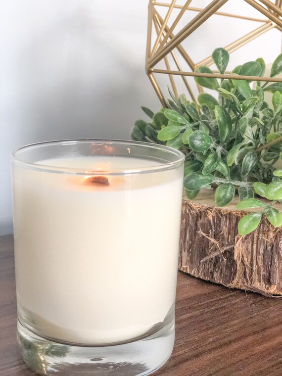 Essential oils soy candles with wooden wicks Etsy