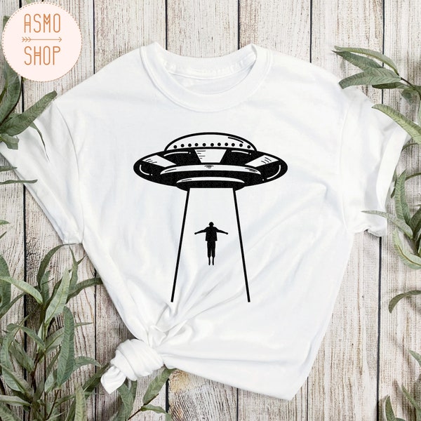 Alien Abduction Svg, UFO Svg, Sci Fi Svg, Space Svg, Editable and Customizable, Vector Clipart, Silhouette, Cuttable