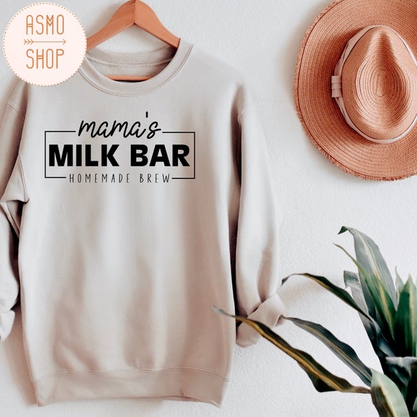 Mama's Milk Bar Homemade Brew svg, Single Color Print, Breastfeeding image, Milk Monster, Nursing Image PNG