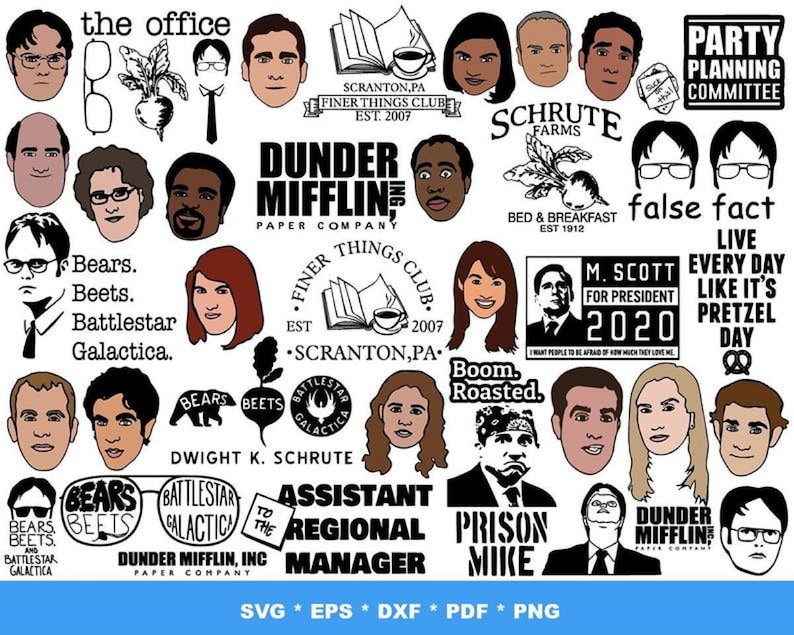 Download 1000 The Office TV Show SVG Bundle 1.0 | Etsy