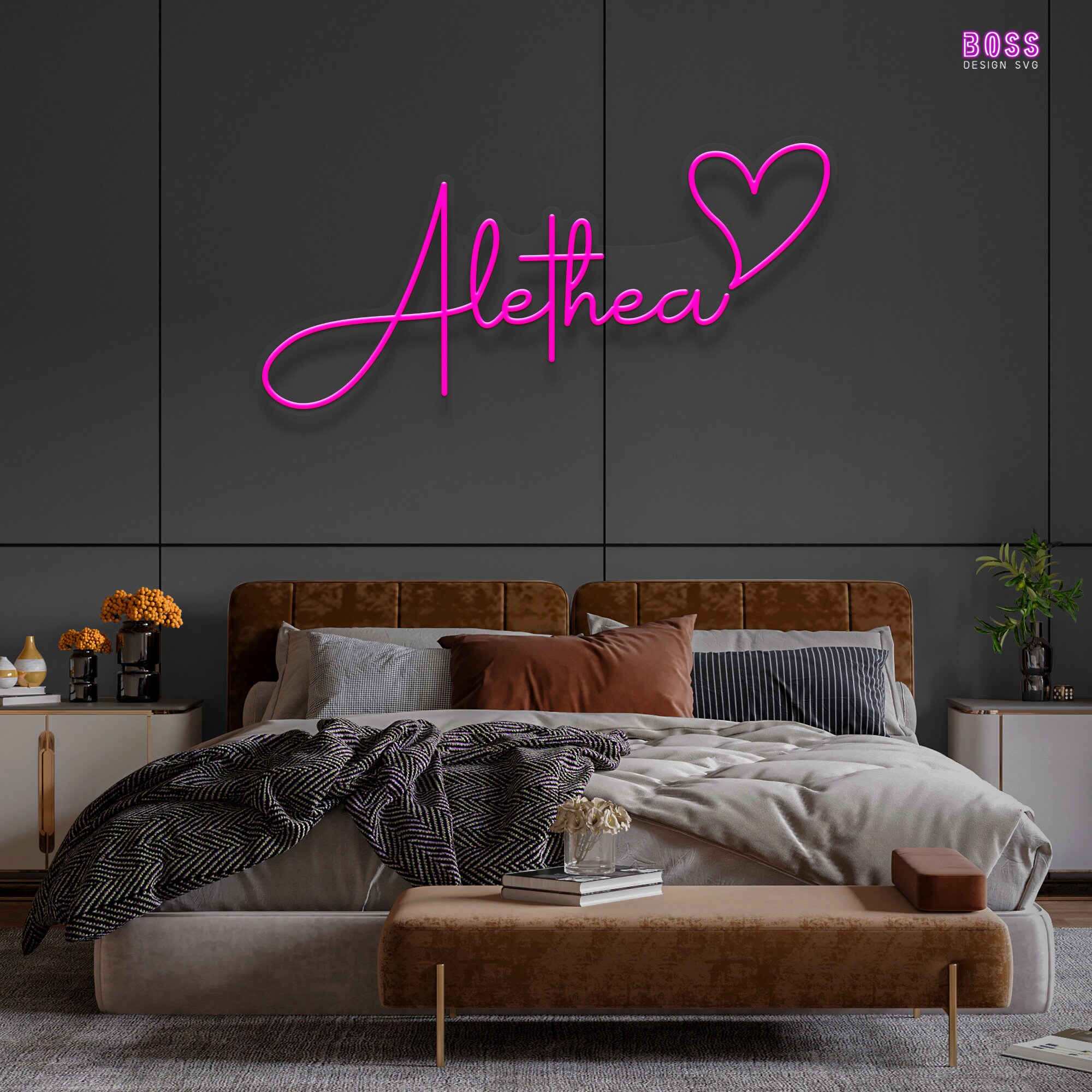 Gift for Her Under 20 Neon Name Sign Gift for Her Christmas Etsy