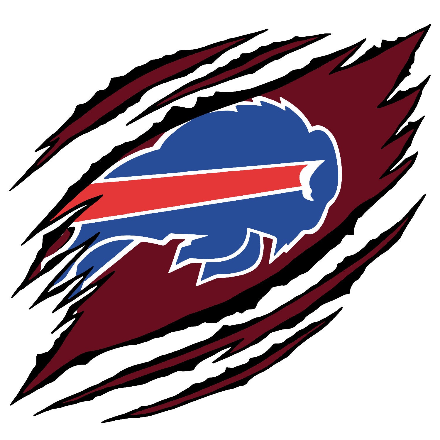 Buffalo Bills Logo Scratch Svg Sport Svg Bills Logo Design Etsy