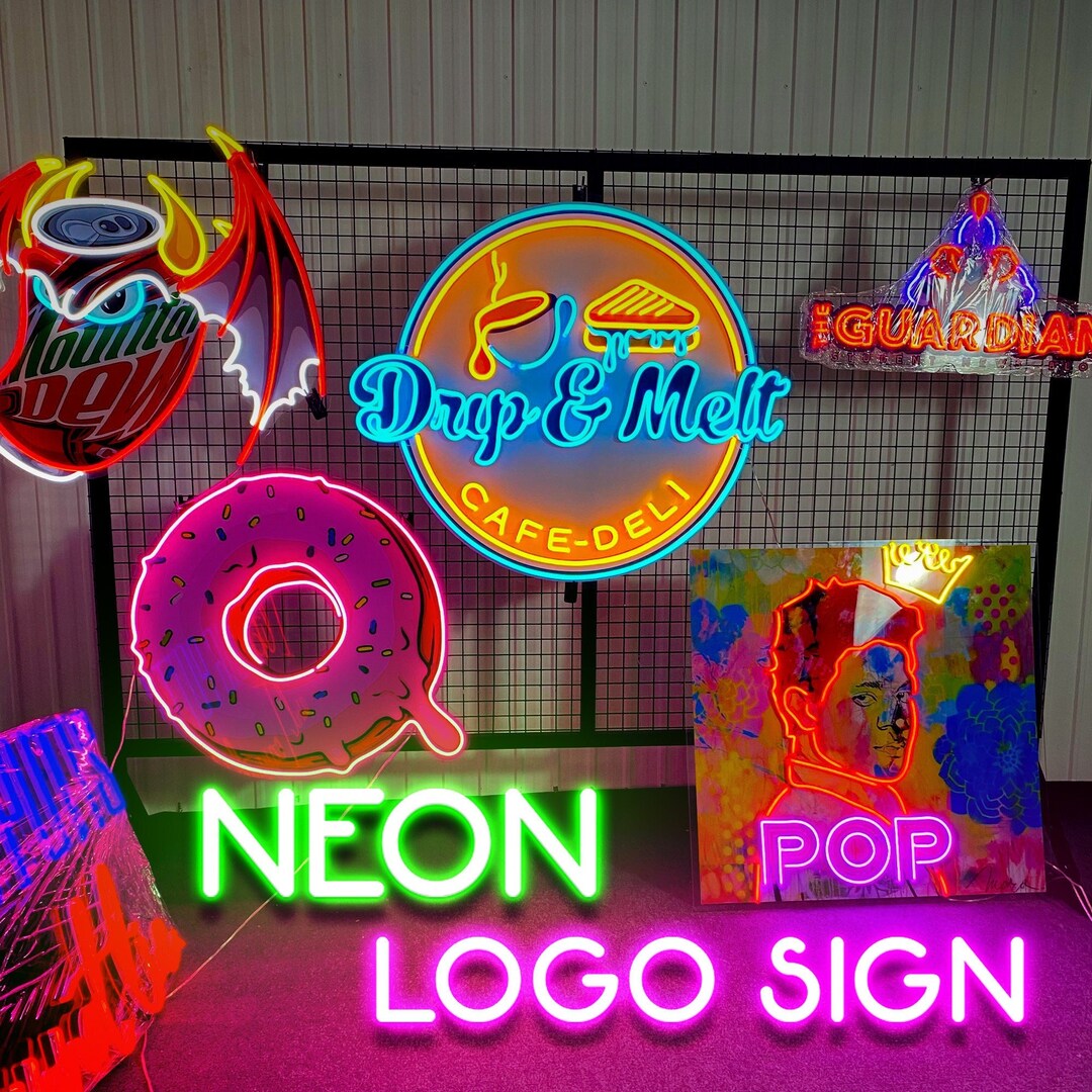 Custom Neon Sign Neon Sign Neon Sign Custom Business Logo Etsy