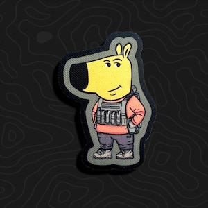Tactical Chill Guy Meme Patch - Iron On / Hook Backing