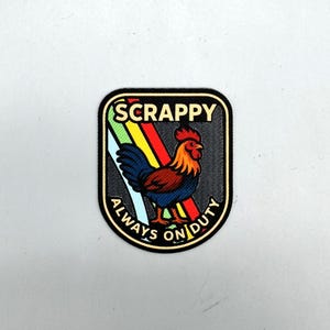 Scrappy Rooster - ARC Raiders Inspired Patch - Iron On / Hook Backing