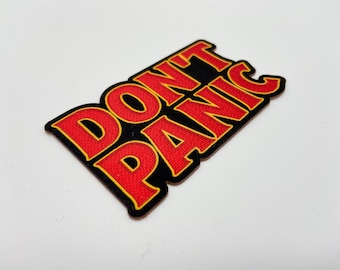 DON'T PANIC Patch: 3D Sublimated Hitchhikers Guide Galaxy Patch