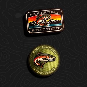 Trout Patch – Iron-On Hook Backing, Fishing Gift